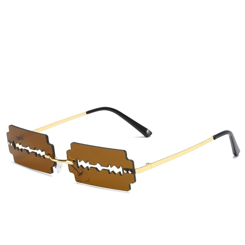 Trimming Sunglasses Women's Metal Rimless Sunglasses